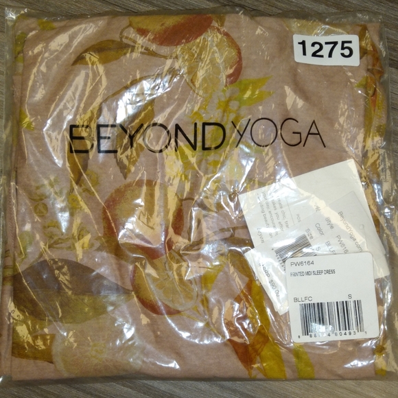 Beyond Yoga 1275  Printed Midi Sleep Dress Size Small - Picture 5 of 6